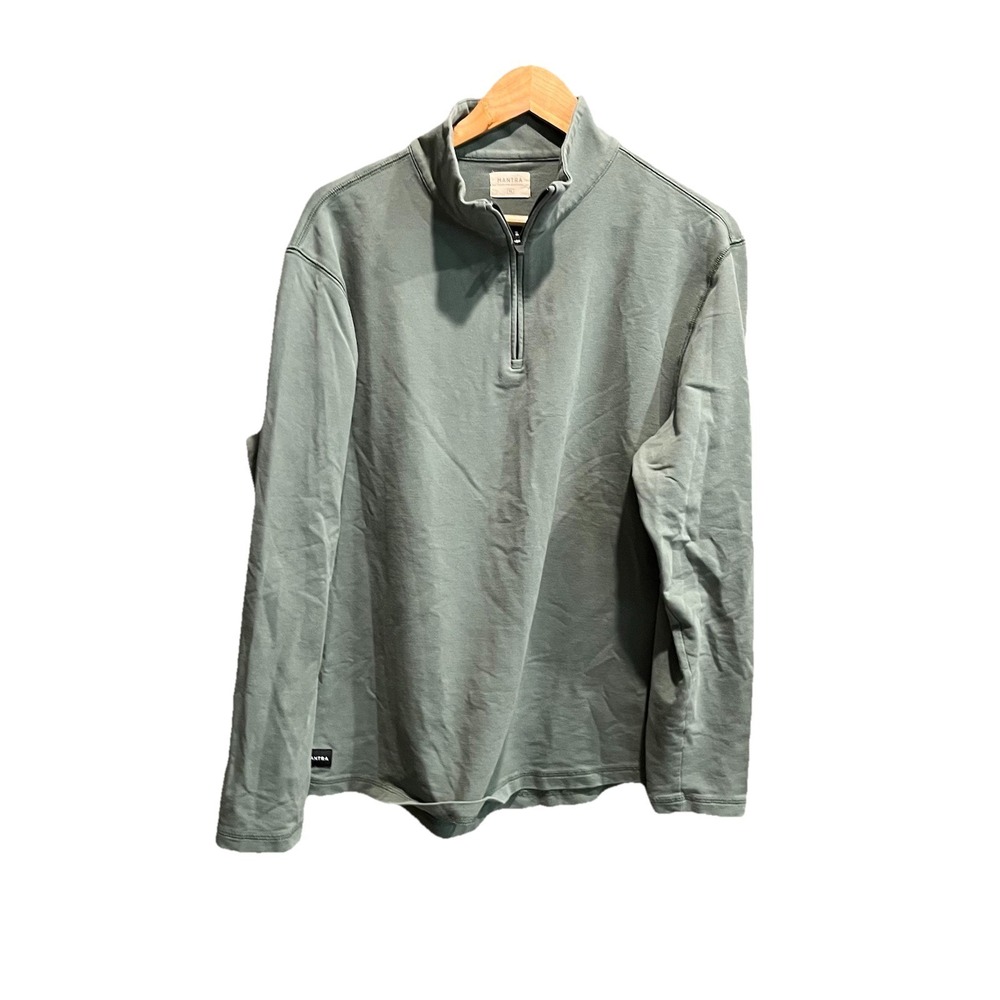 Mantra Green Essential 1/4 Zip Pullover Men's Sweatshirt Sweater Size XL‎
